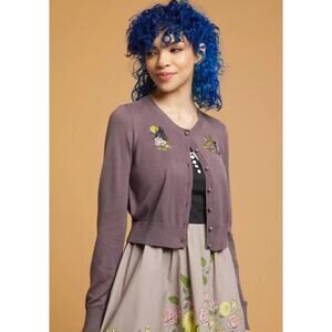 Disney Her Universe Sleeping Beauty‎ Embroidered Cardigan Plum